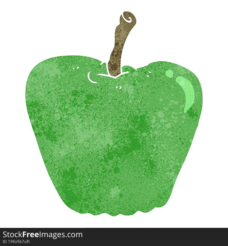 retro cartoon apple