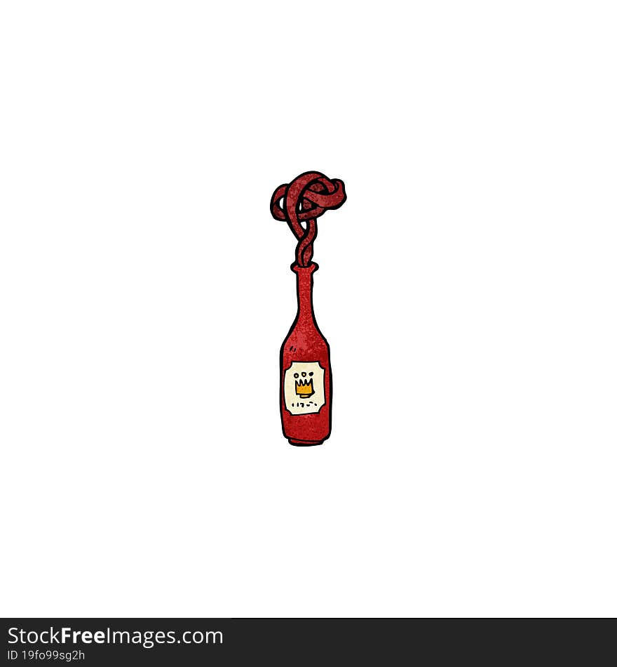 red wine bottle cartoon