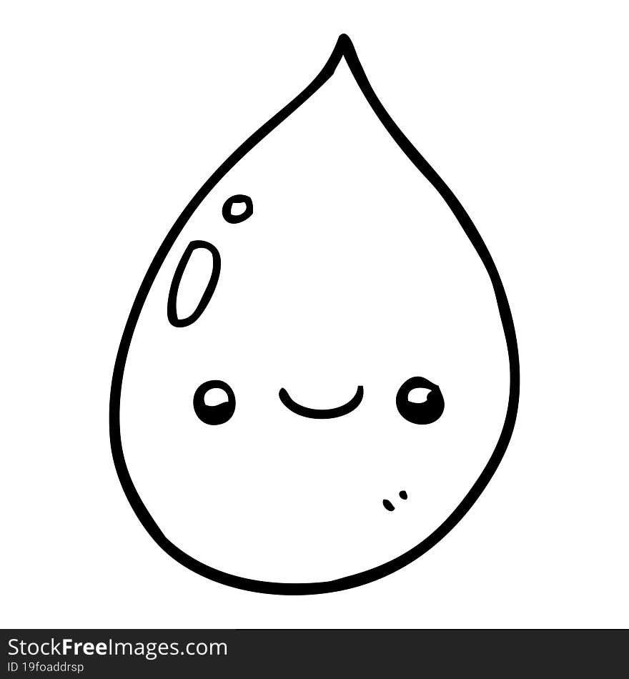 cartoon raindrop