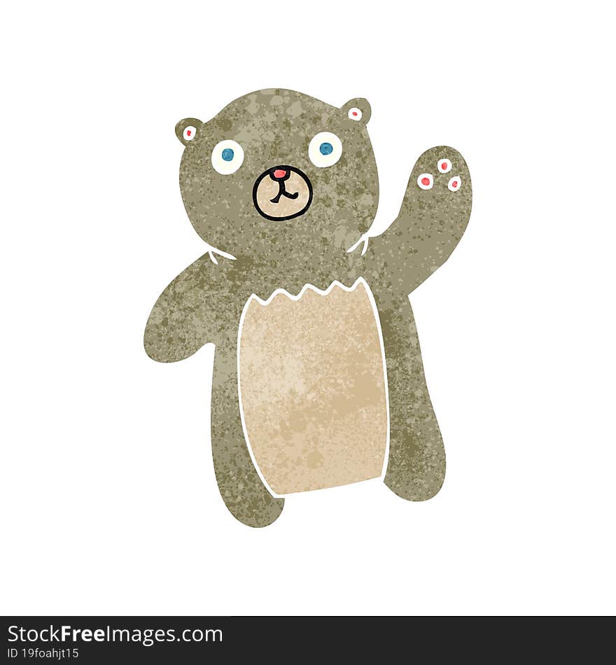 Cartoon Waving Bear