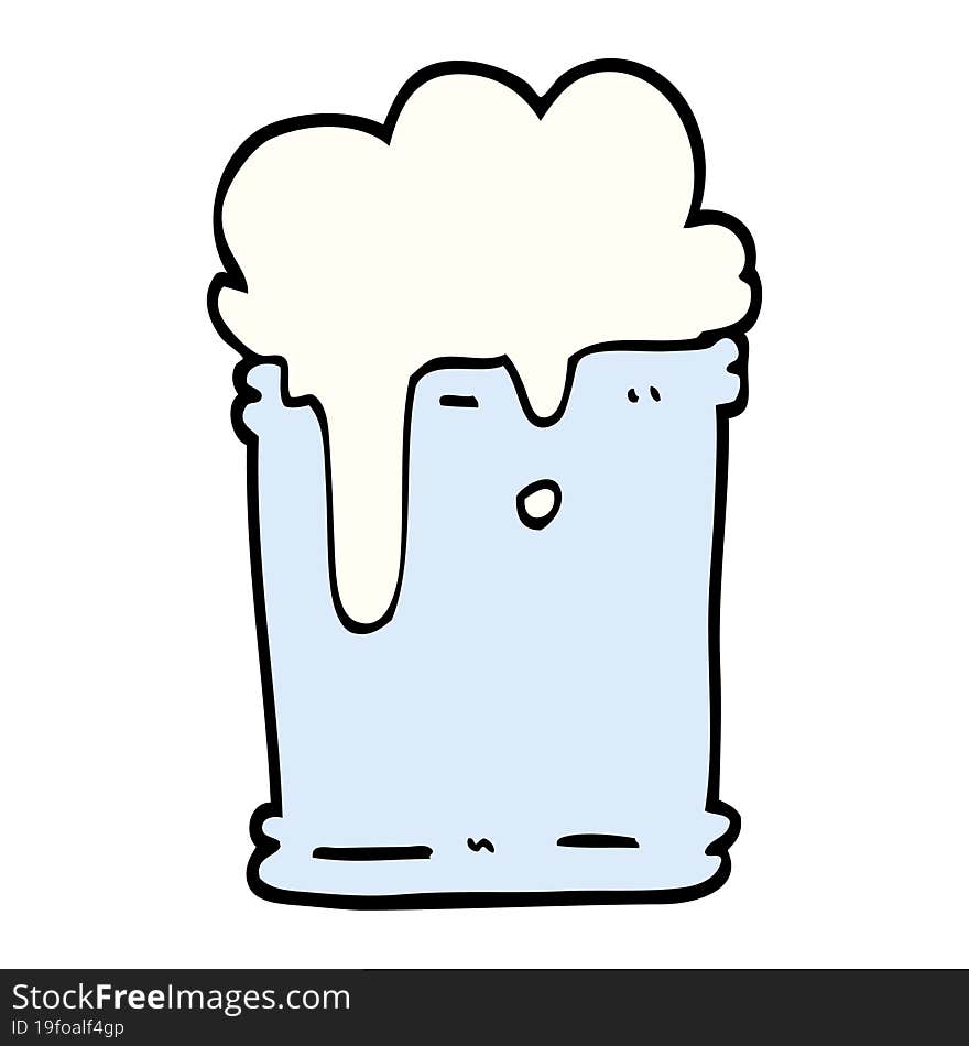 hand drawn doodle style cartoon fizzy drink