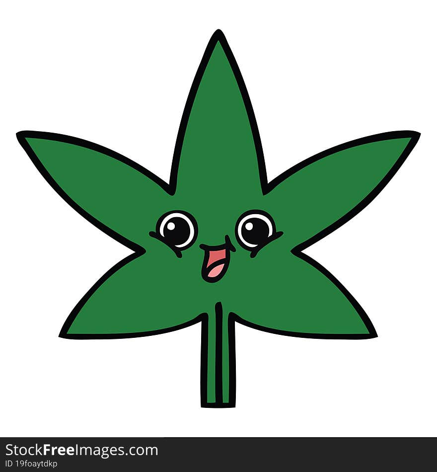 cute cartoon marijuana leaf