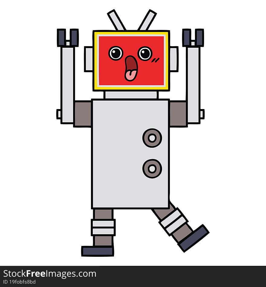 cute cartoon of a robot. cute cartoon of a robot