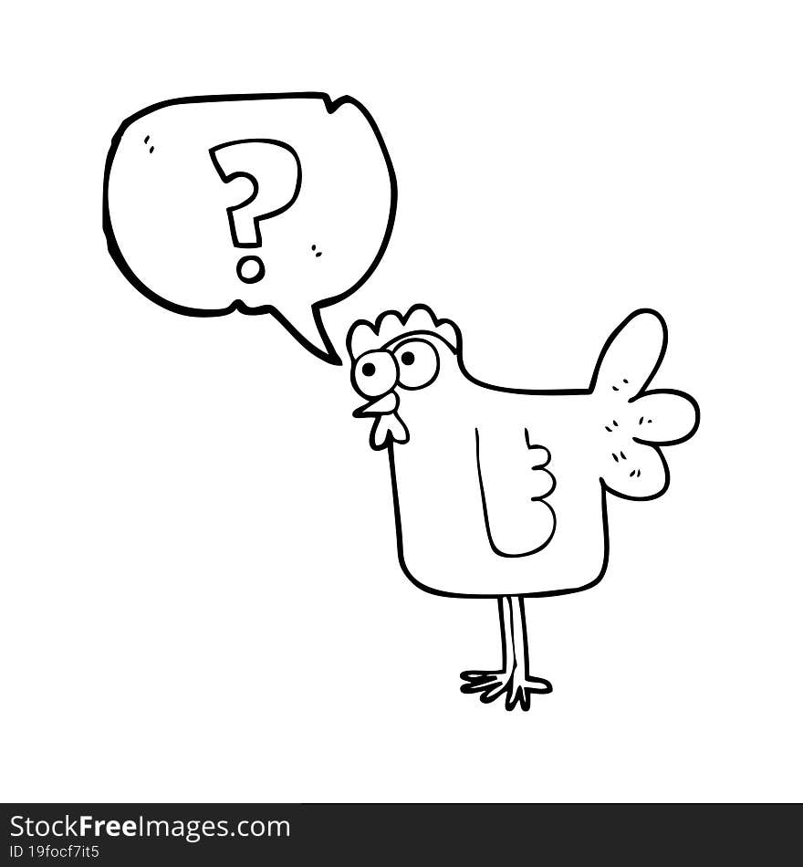 speech bubble cartoon confused chicken