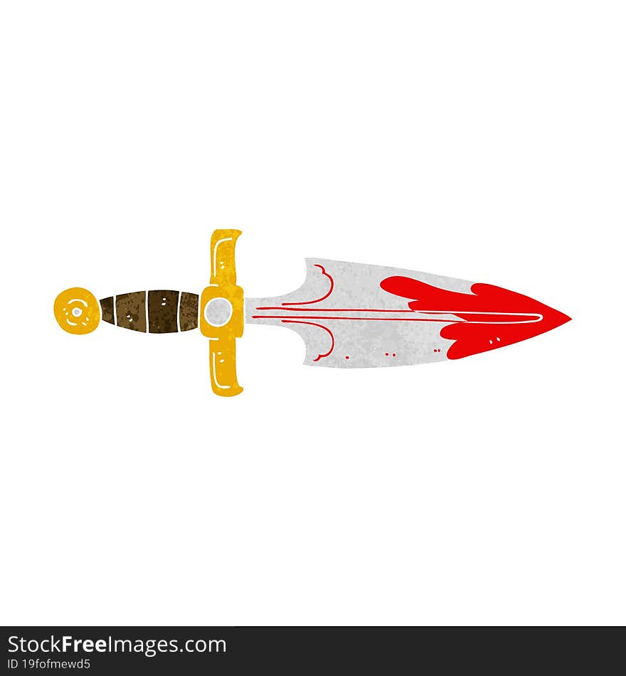 Cartoon Bloody Dagger