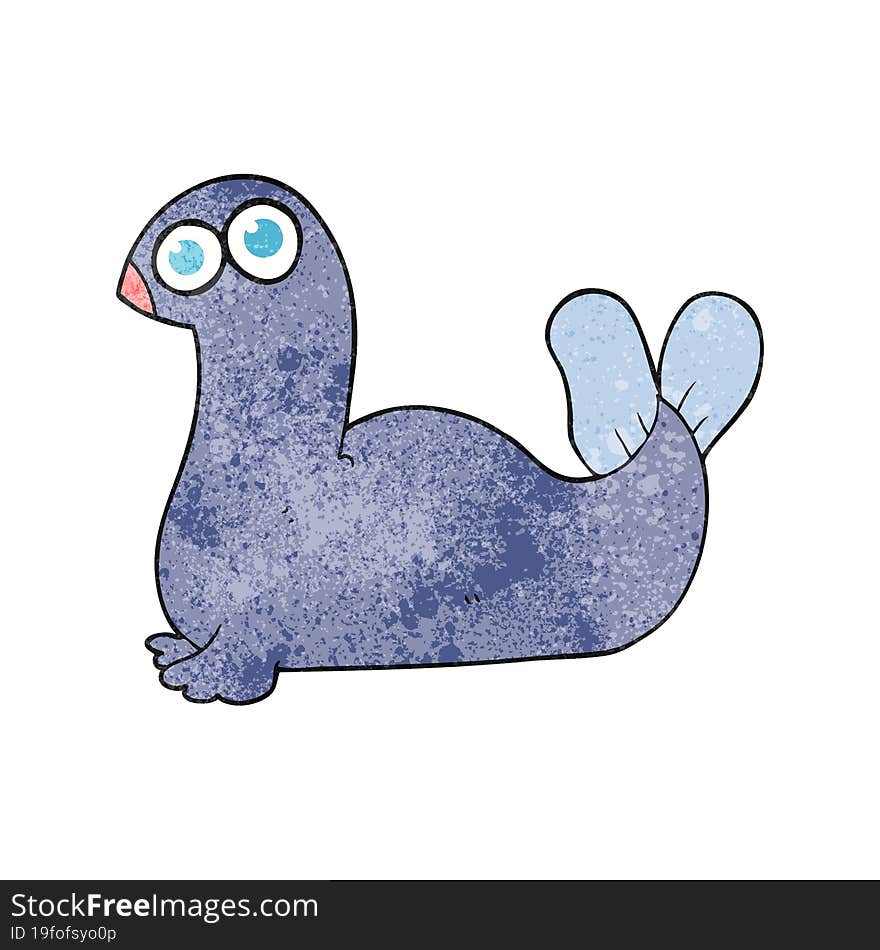 textured cartoon seal