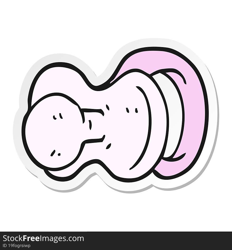 Sticker Of A Cartoon Pacifier