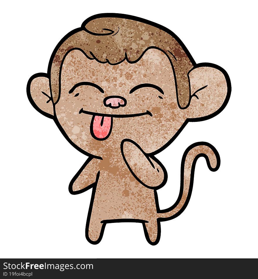 funny cartoon monkey. funny cartoon monkey