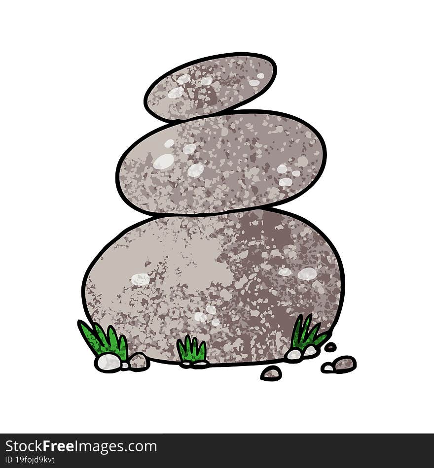 cartoon large stacked stones. cartoon large stacked stones