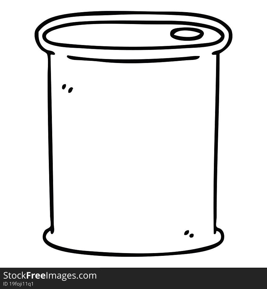 quirky line drawing cartoon barrel