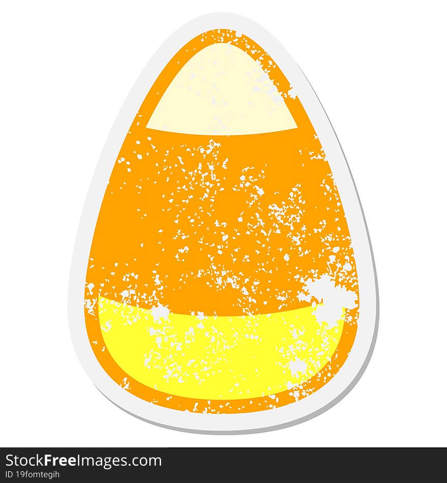 Candy Corn Grunge Sticker