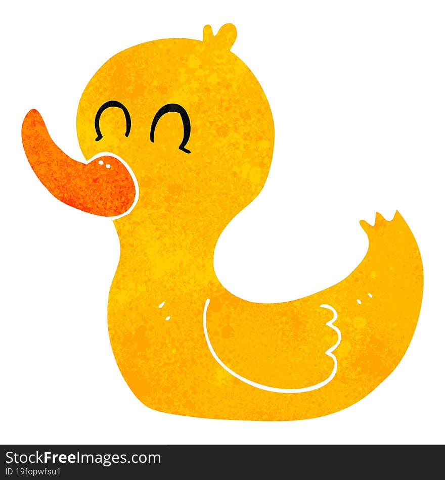 retro cartoon cute duck