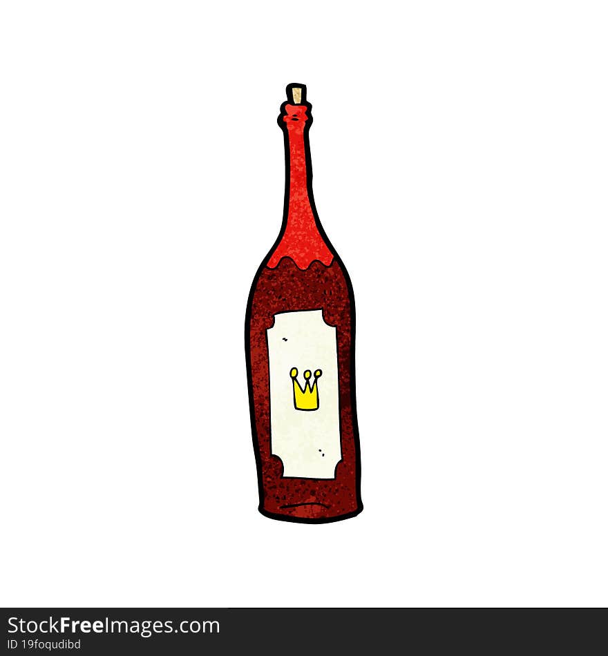 cartoon wine bottle