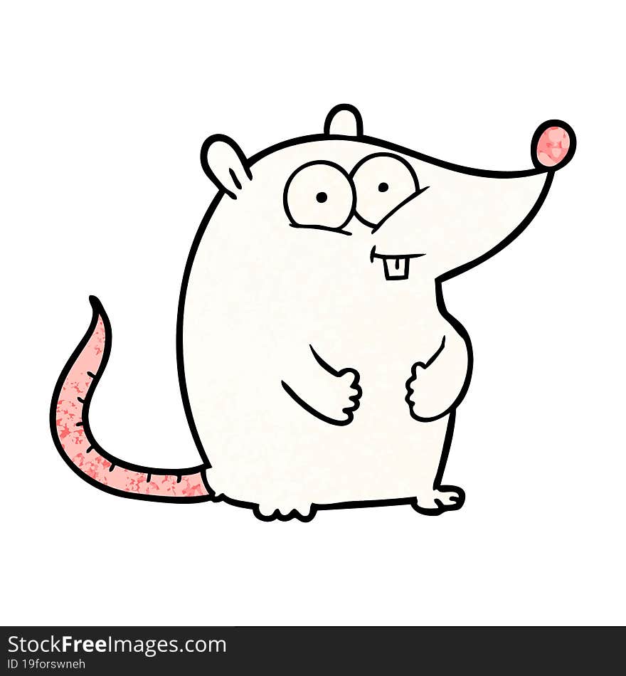 cartoon happy white lab mouse. cartoon happy white lab mouse