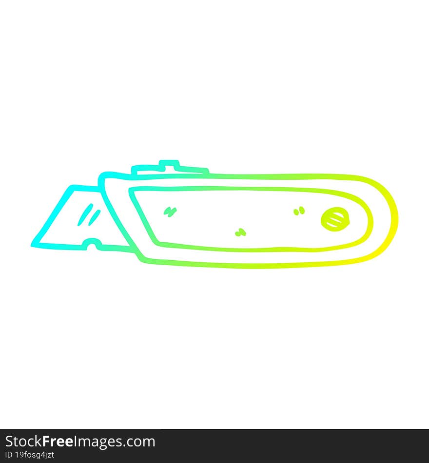 cold gradient line drawing cartoon new work knife