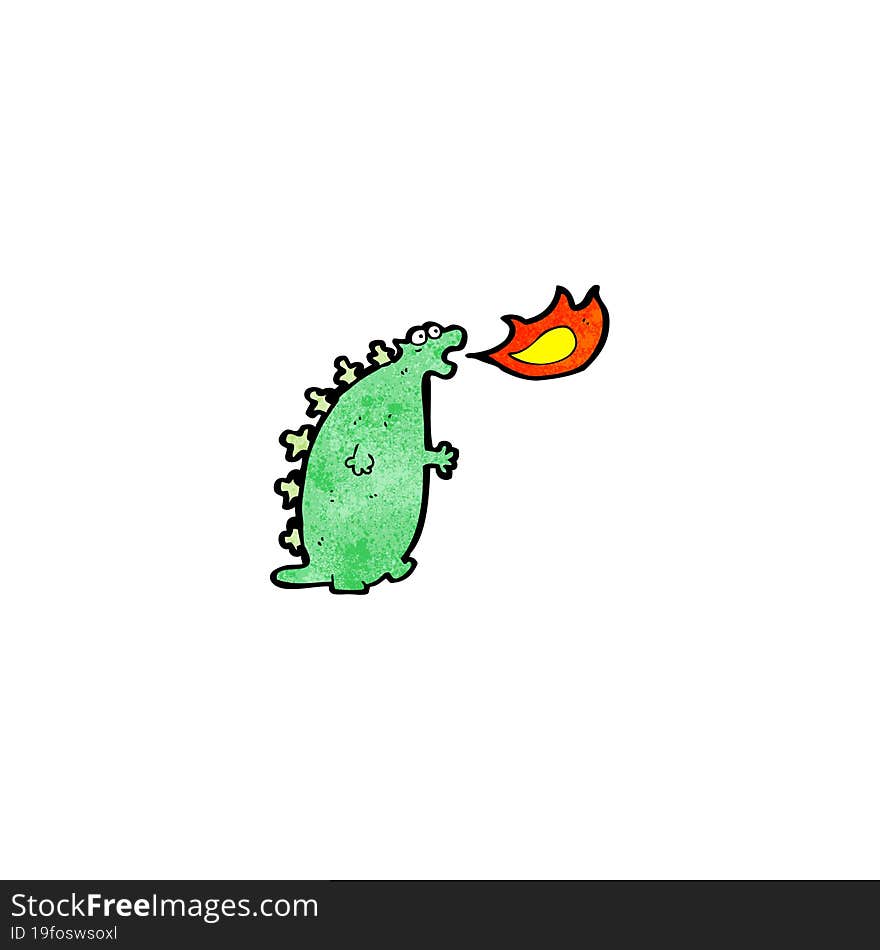 fire breathing monster cartoon