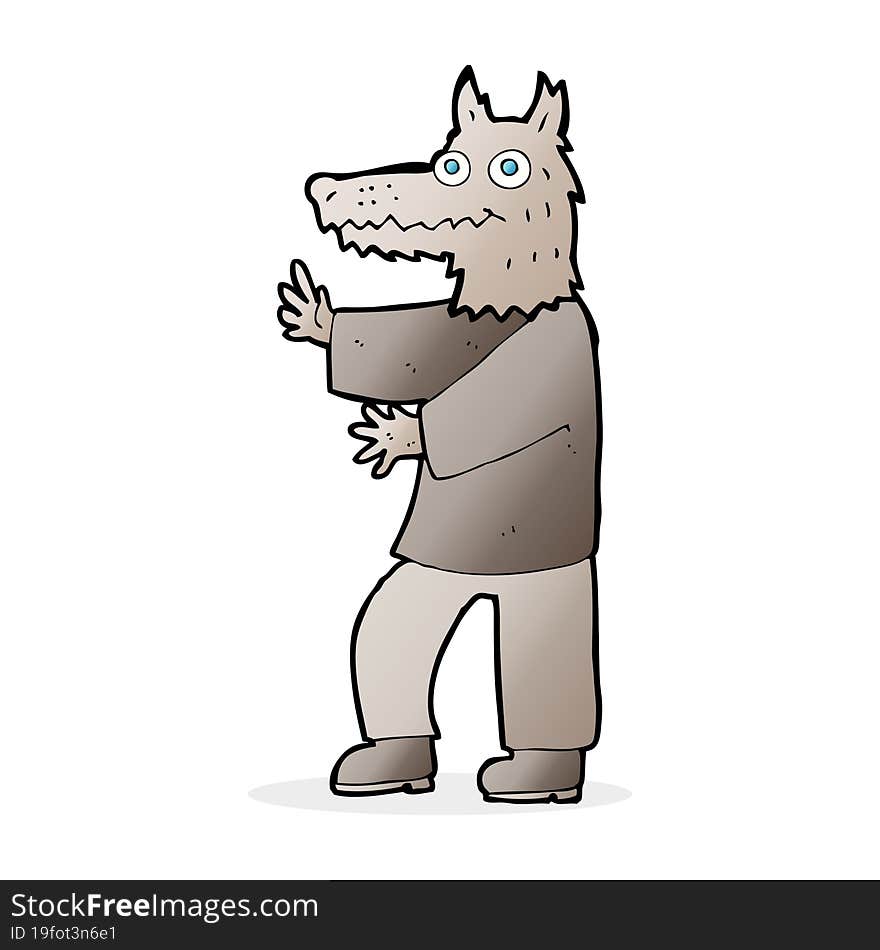 cartoon funny werewolf