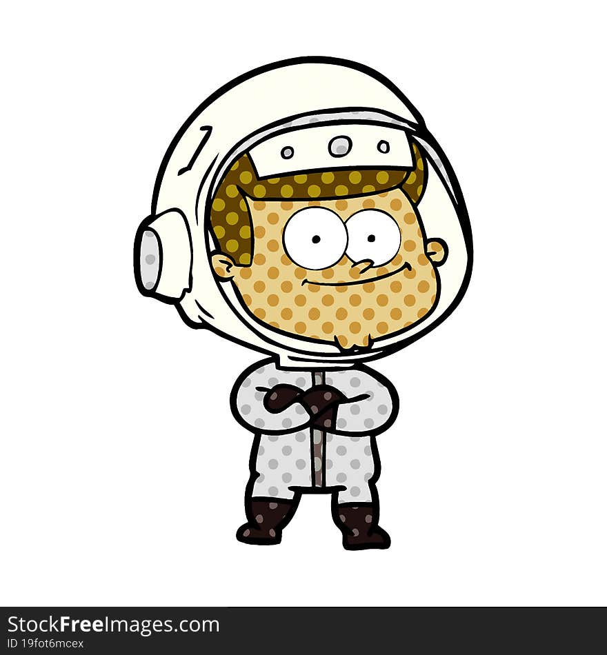 happy astronaut cartoon. happy astronaut cartoon