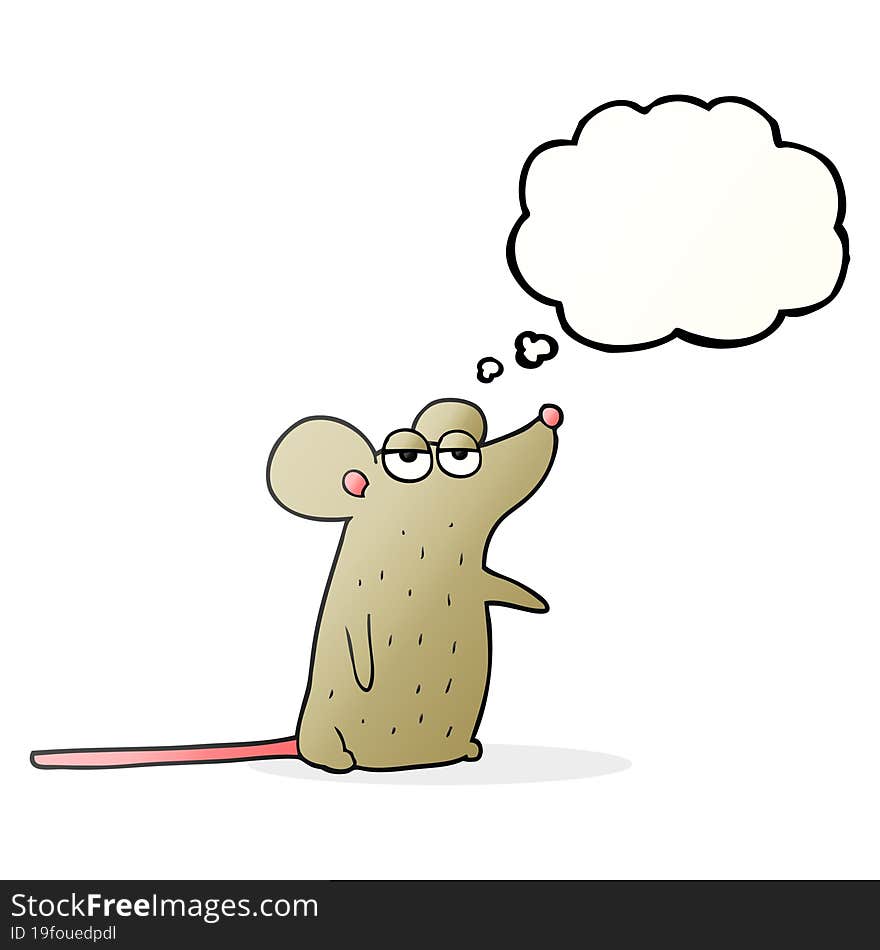 Thought Bubble Cartoon Mouse