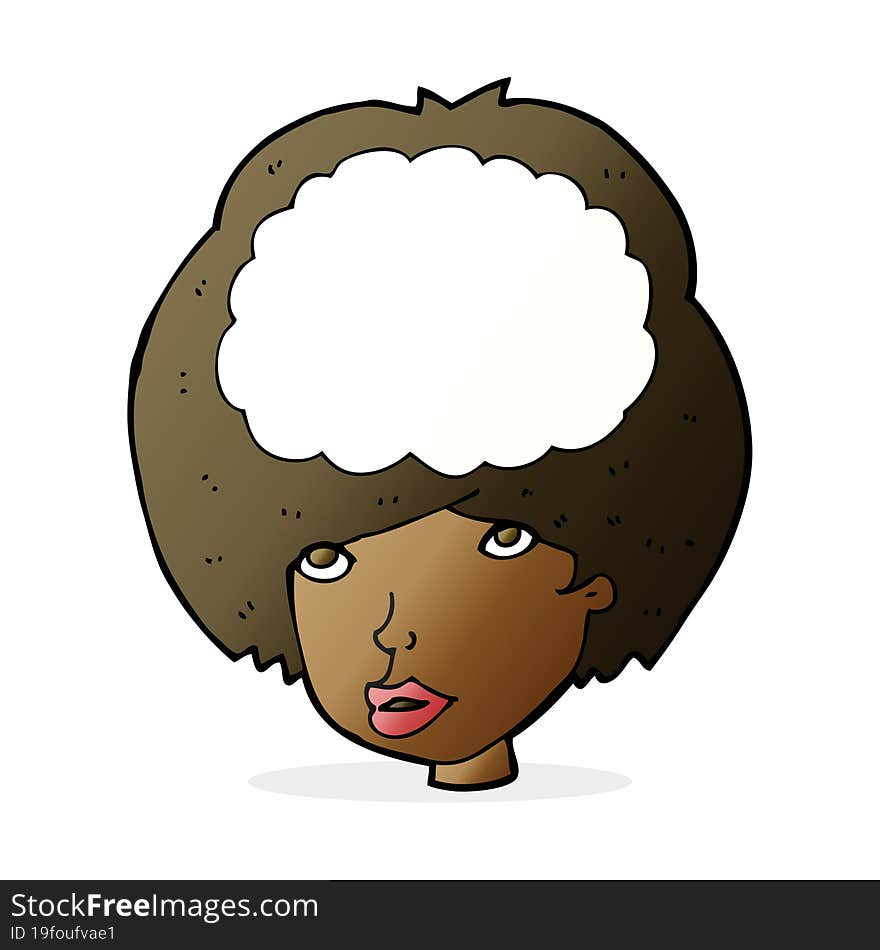 cartoon empty headed woman