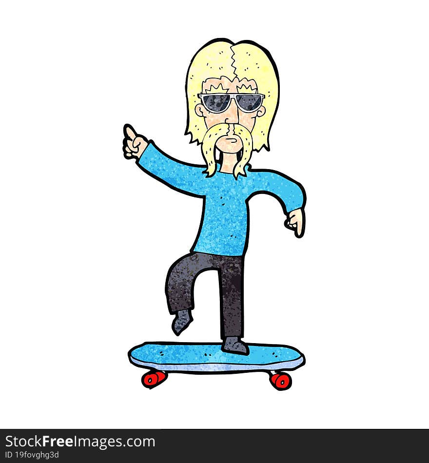 Cartoon Old Skater