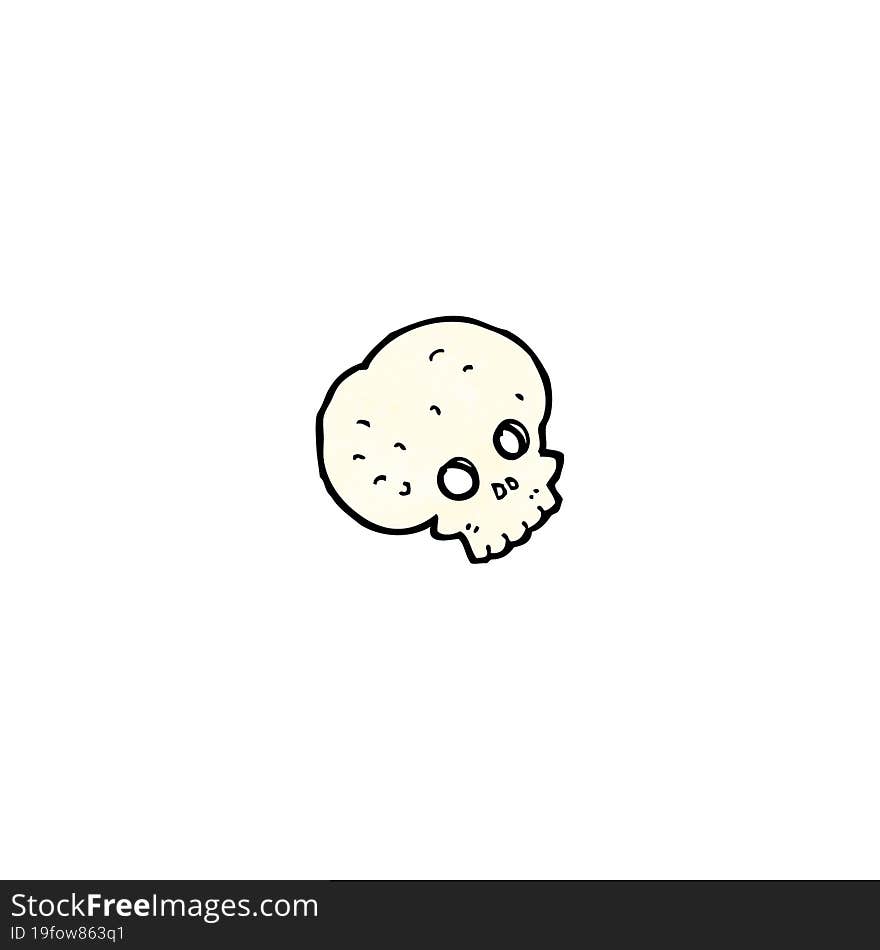 cartoon spooky skull