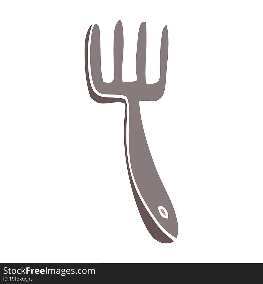 cartoon doodle fork