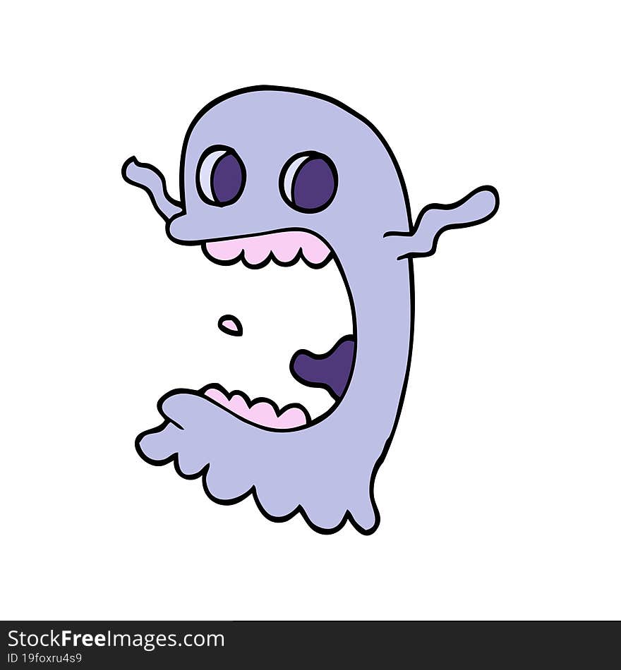 Cartoon Doodle Spooky Ghost