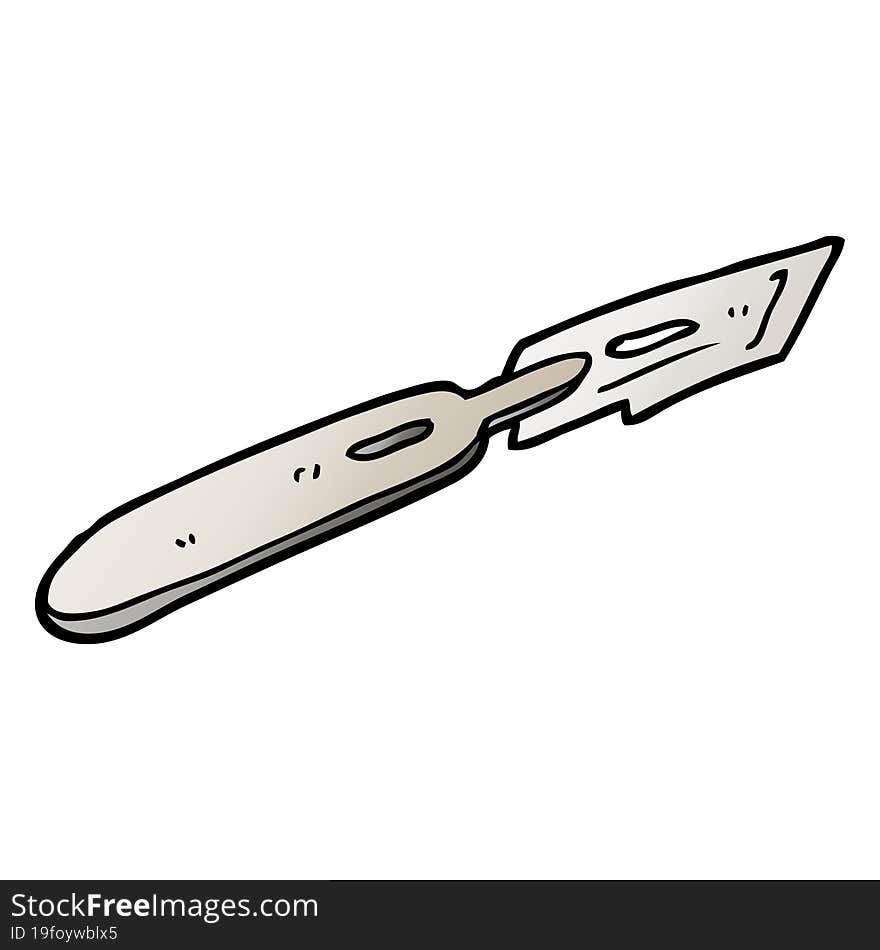 vector gradient illustration cartoon surgeon blade