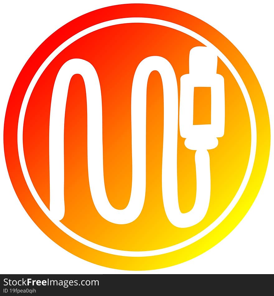 Electrical Plug Circular In Hot Gradient Spectrum