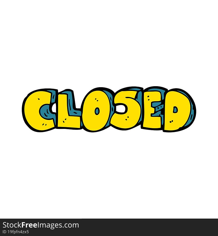 cartoon closed symbol