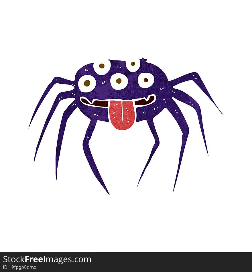 Cartoon Gross Halloween Spider