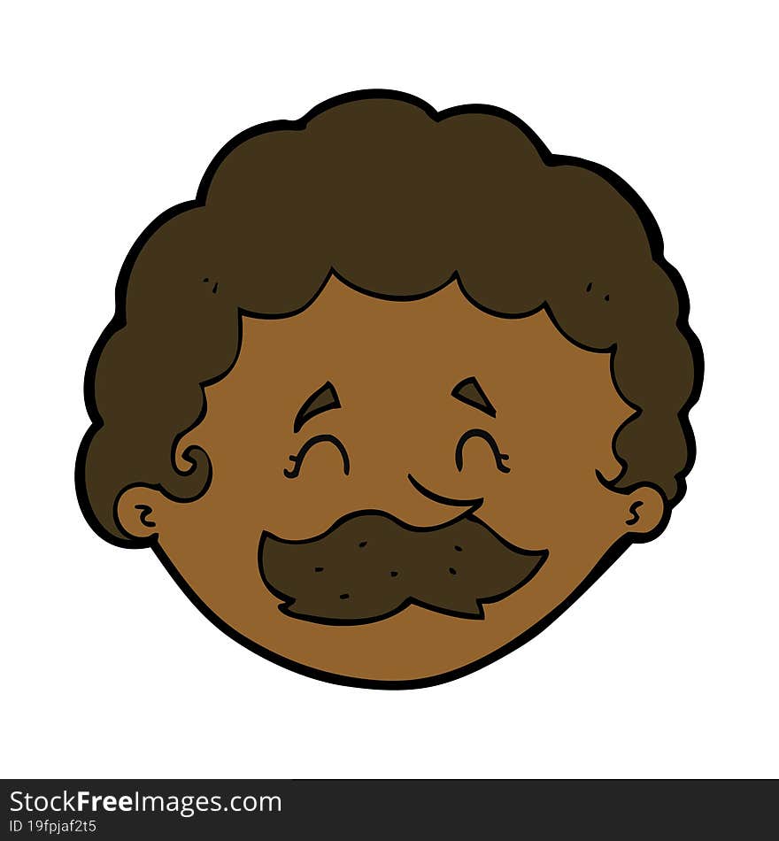 cartoon man with mustache