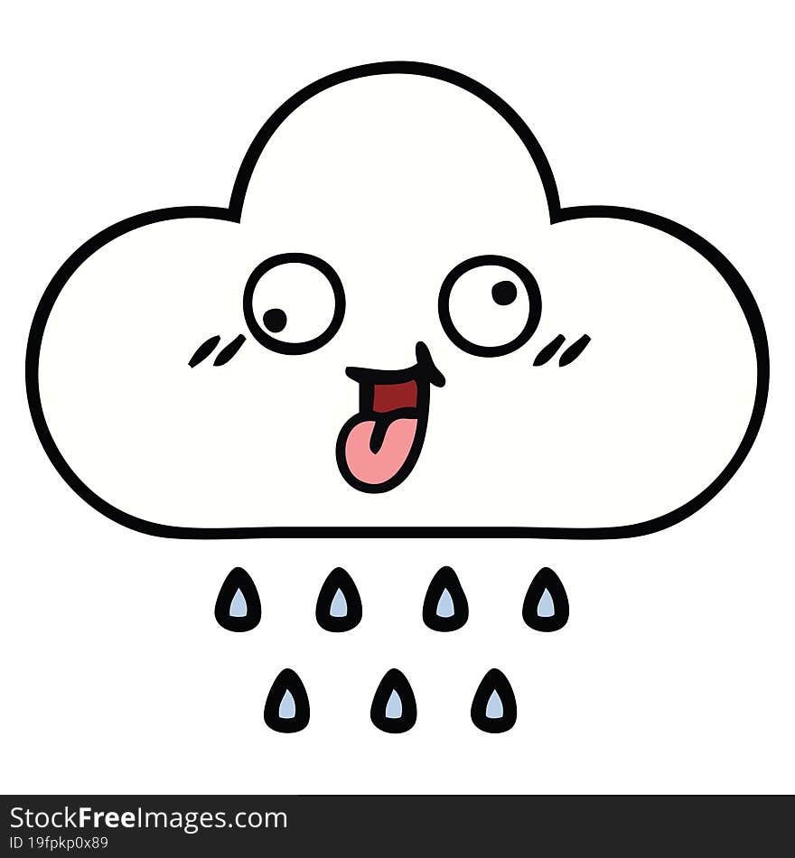 cute cartoon rain cloud