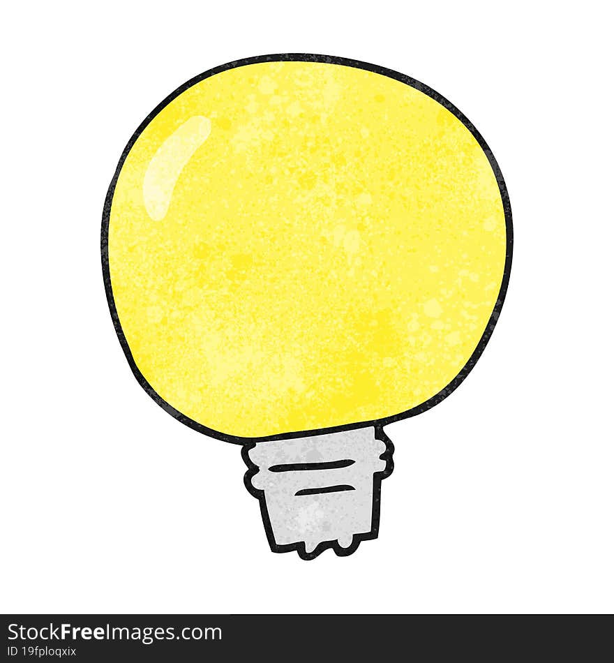 Textured Cartoon Light Bulb