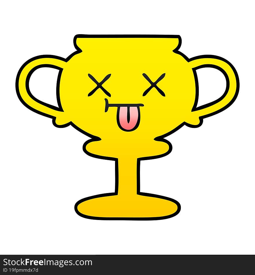 gradient shaded cartoon trophy