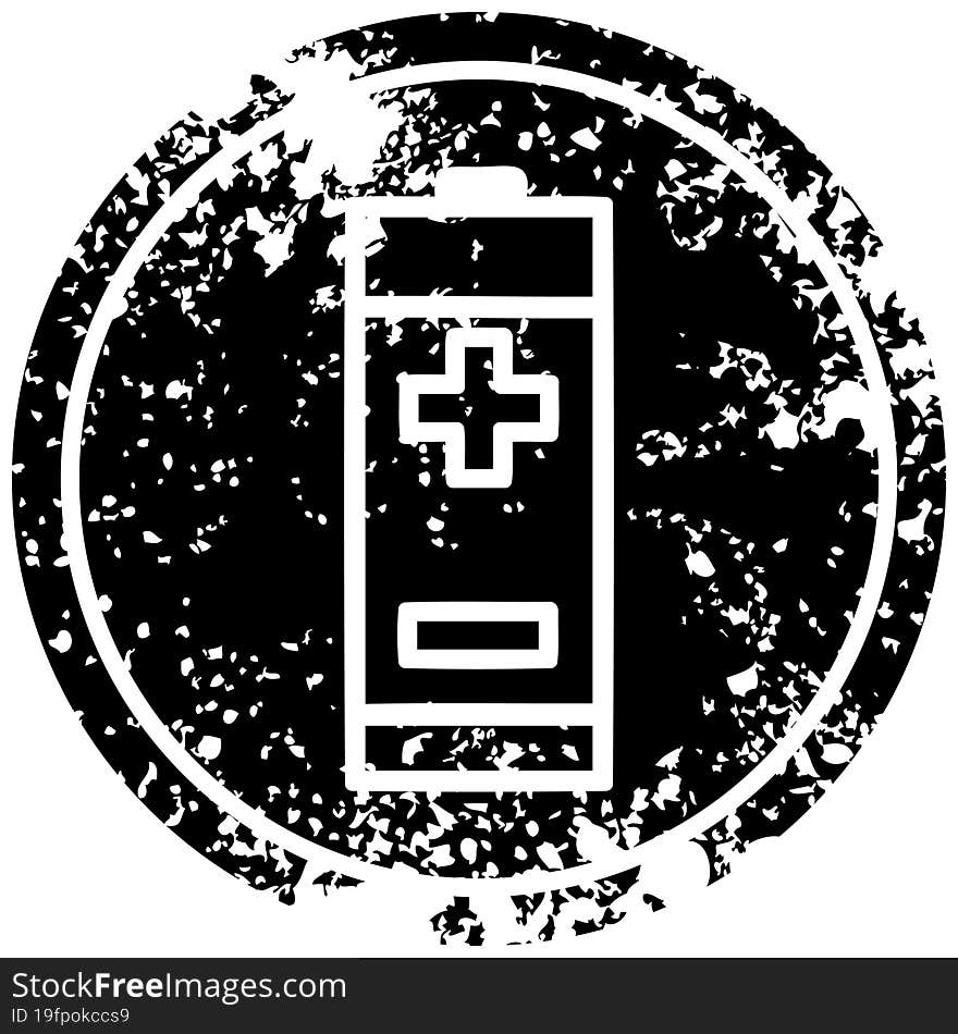 battery distressed icon