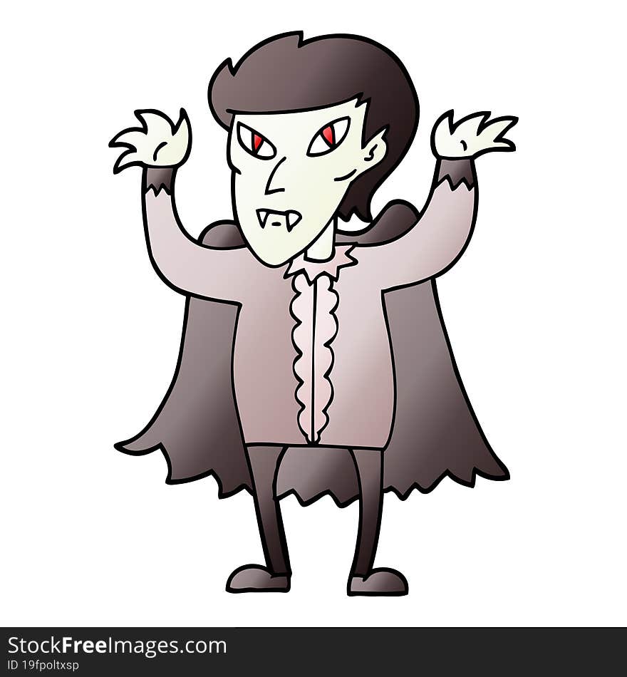 vector gradient illustration cartoon vampire