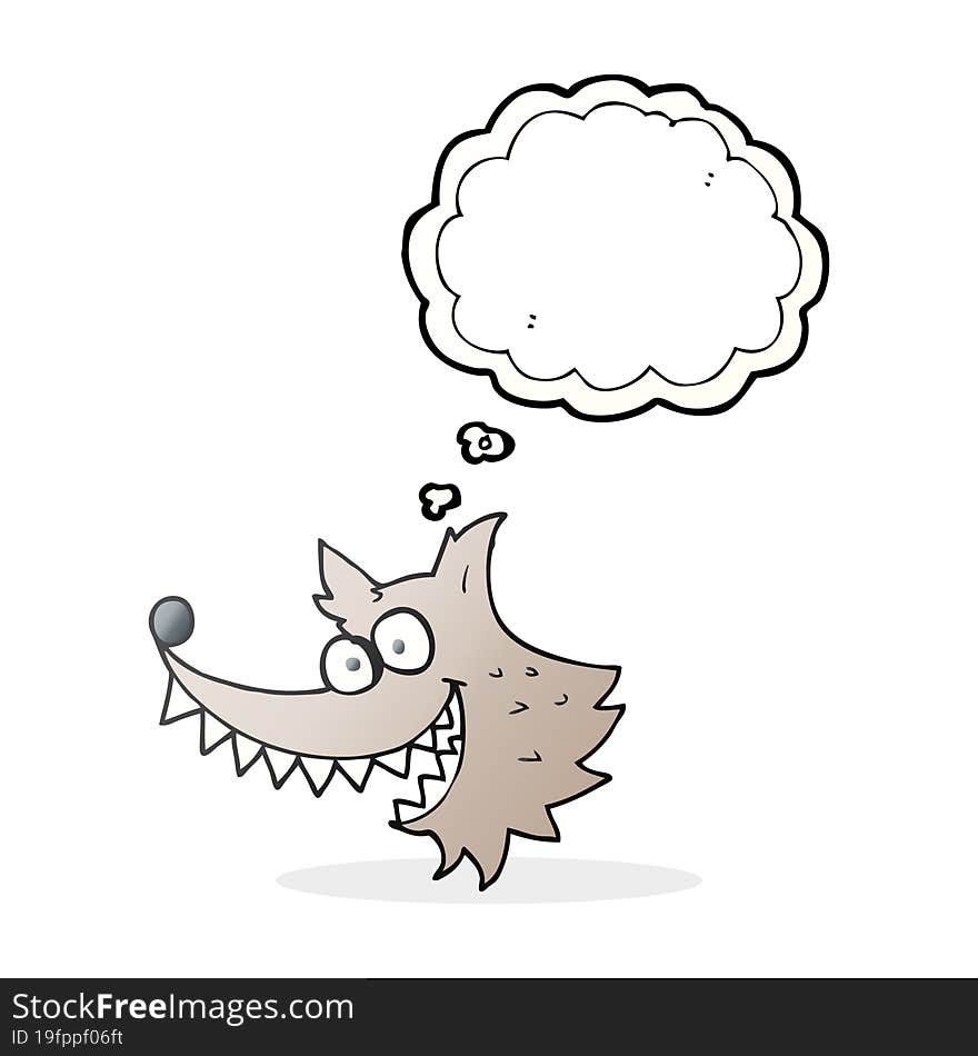 thought bubble cartoon crazy wolf