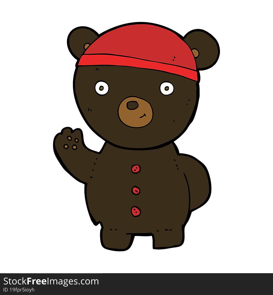 Cartoon Black Bear Cub