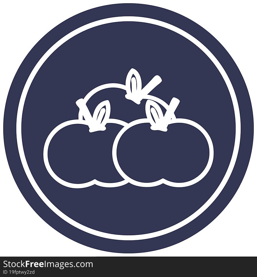 Pile Of Apples Circular Icon