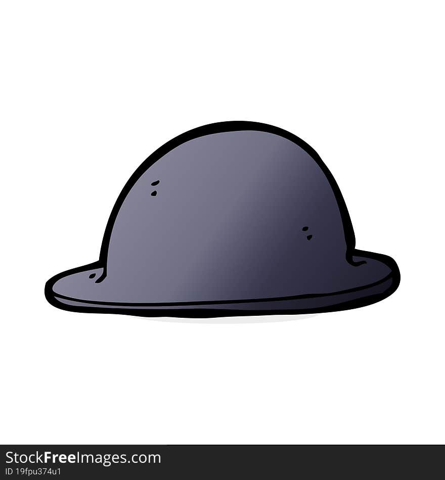 cartoon old bowler hat