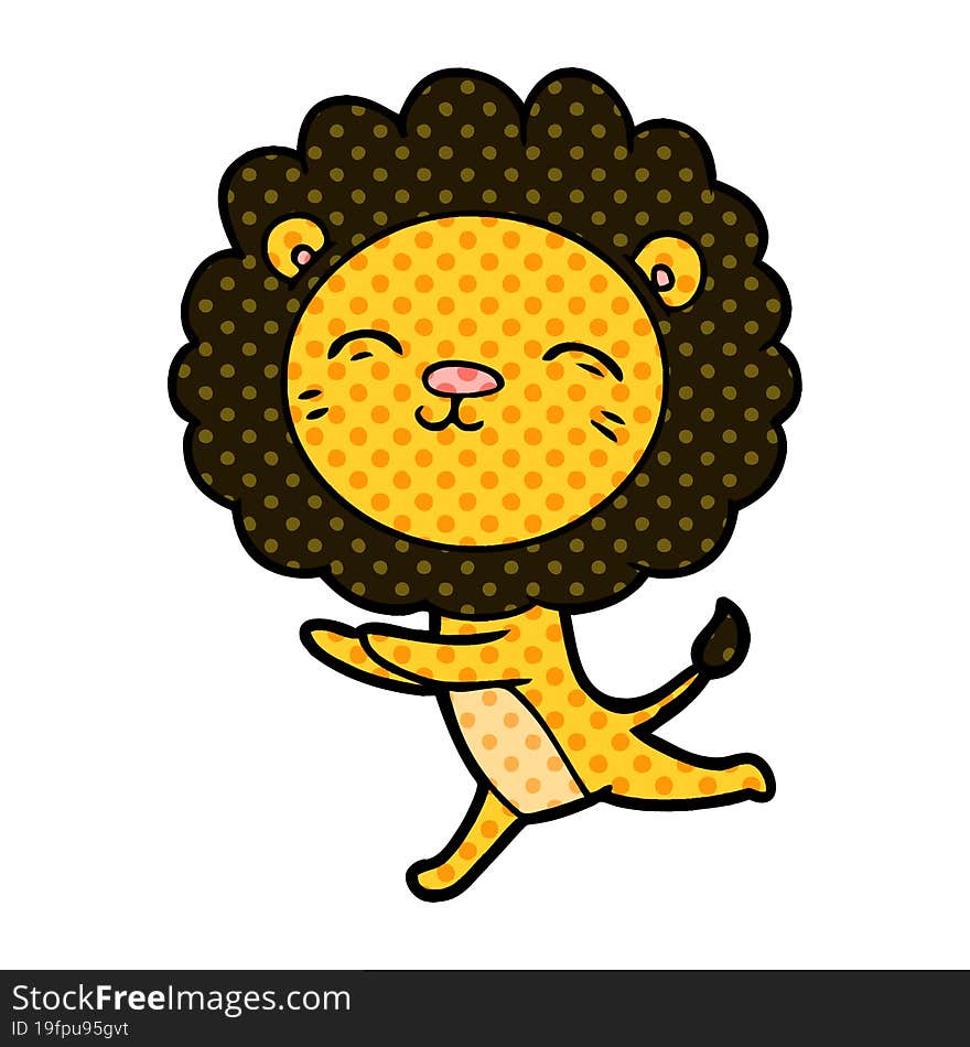 cartoon running lion. cartoon running lion