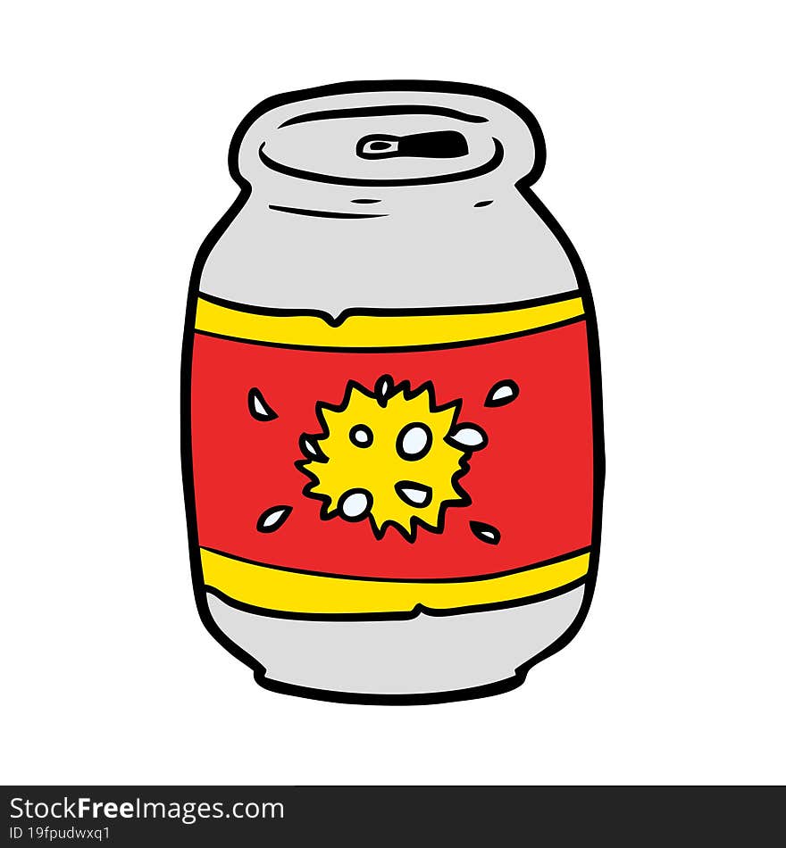 cartoon can of soda. cartoon can of soda