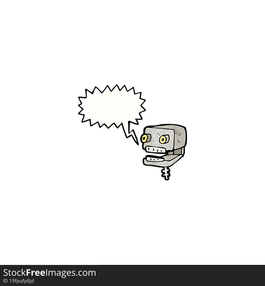 Talking Robot Head Cartoon