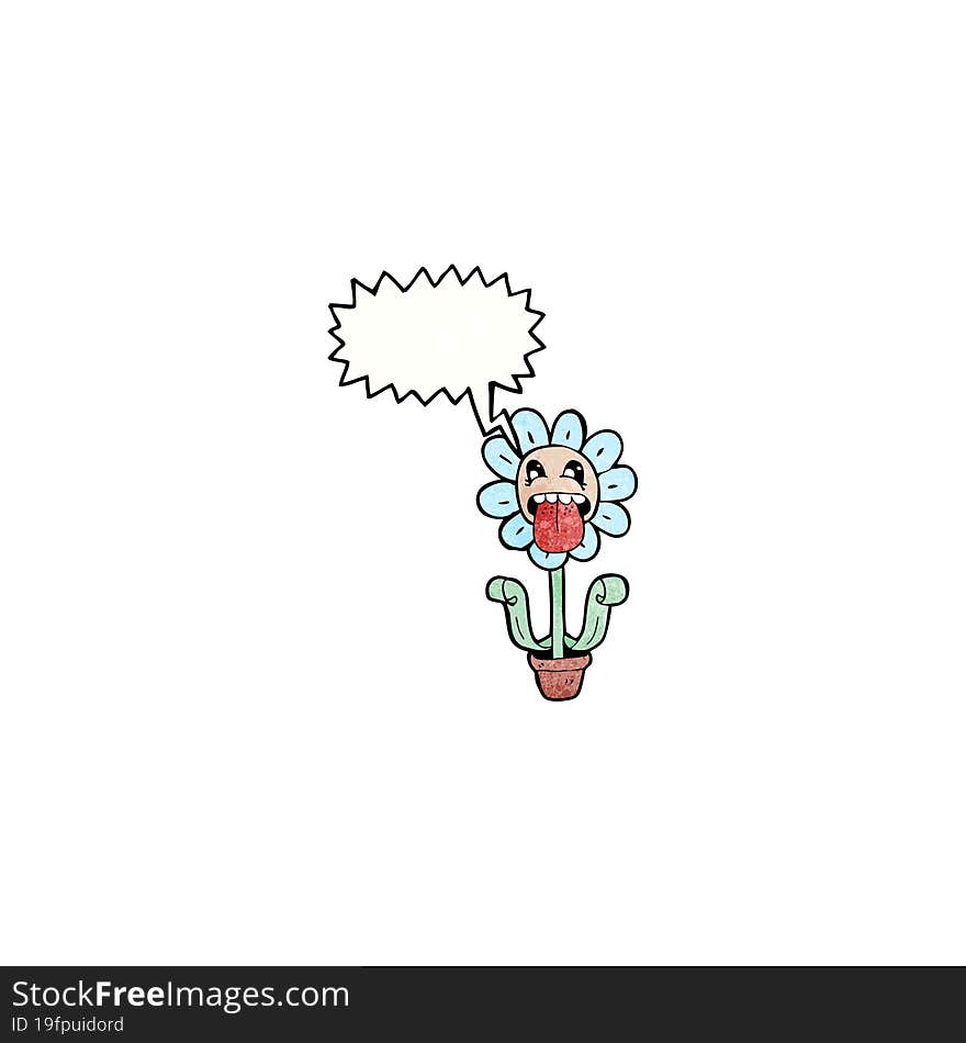 Cartoon Funny Flower