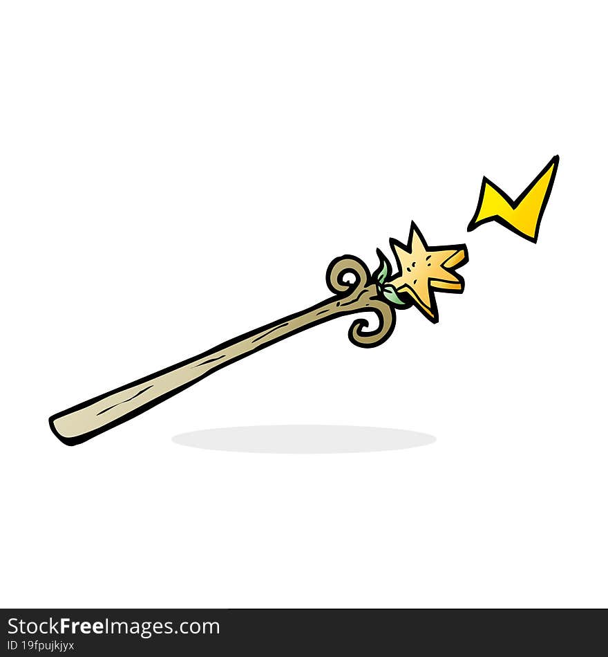 cartoon magic wand