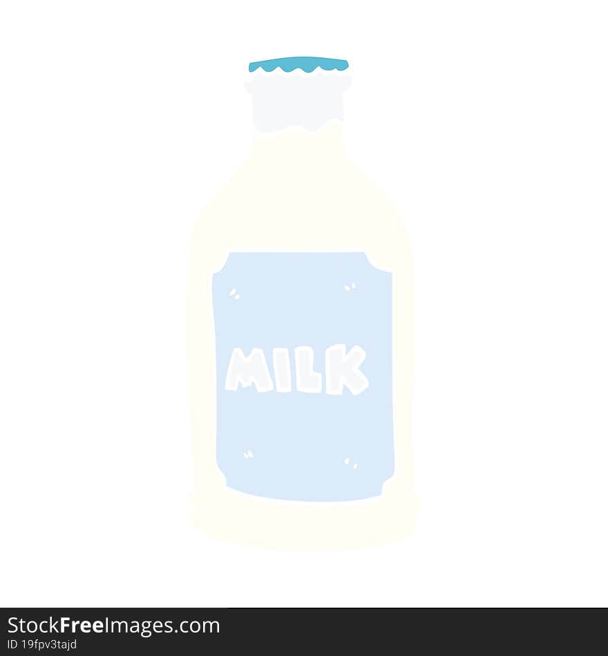 cartoon doodle milk bottle