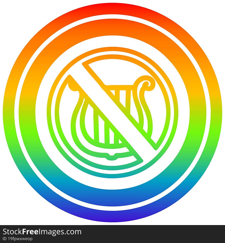 no music circular in rainbow spectrum