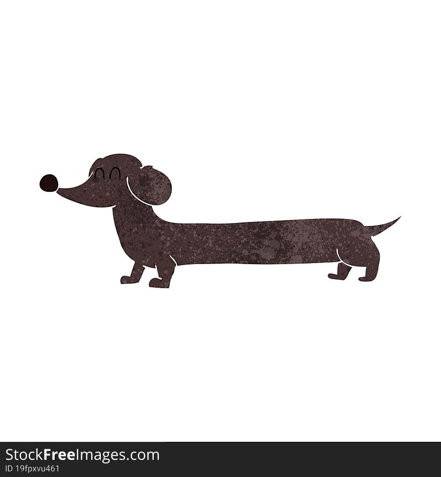 cartoon dachshund